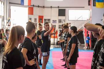 El Rocasa disfruta de una sesión de entrenamiento de Kick Boxing (Foto TA)